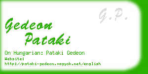 gedeon pataki business card